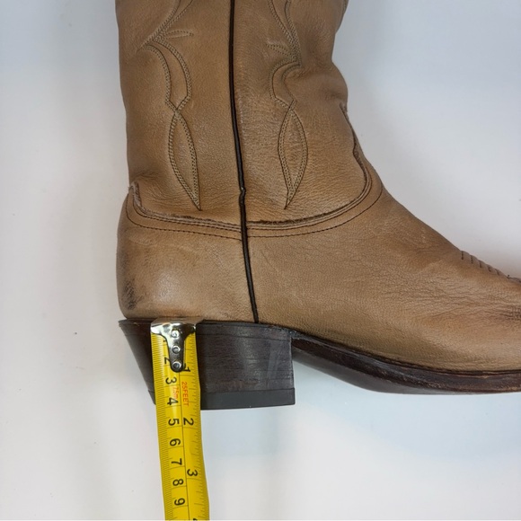 Vintage 90s Dan Post 16537 Tan Leather Western Boots | Made in USA | Men’s 11D - Picture 10 of 10